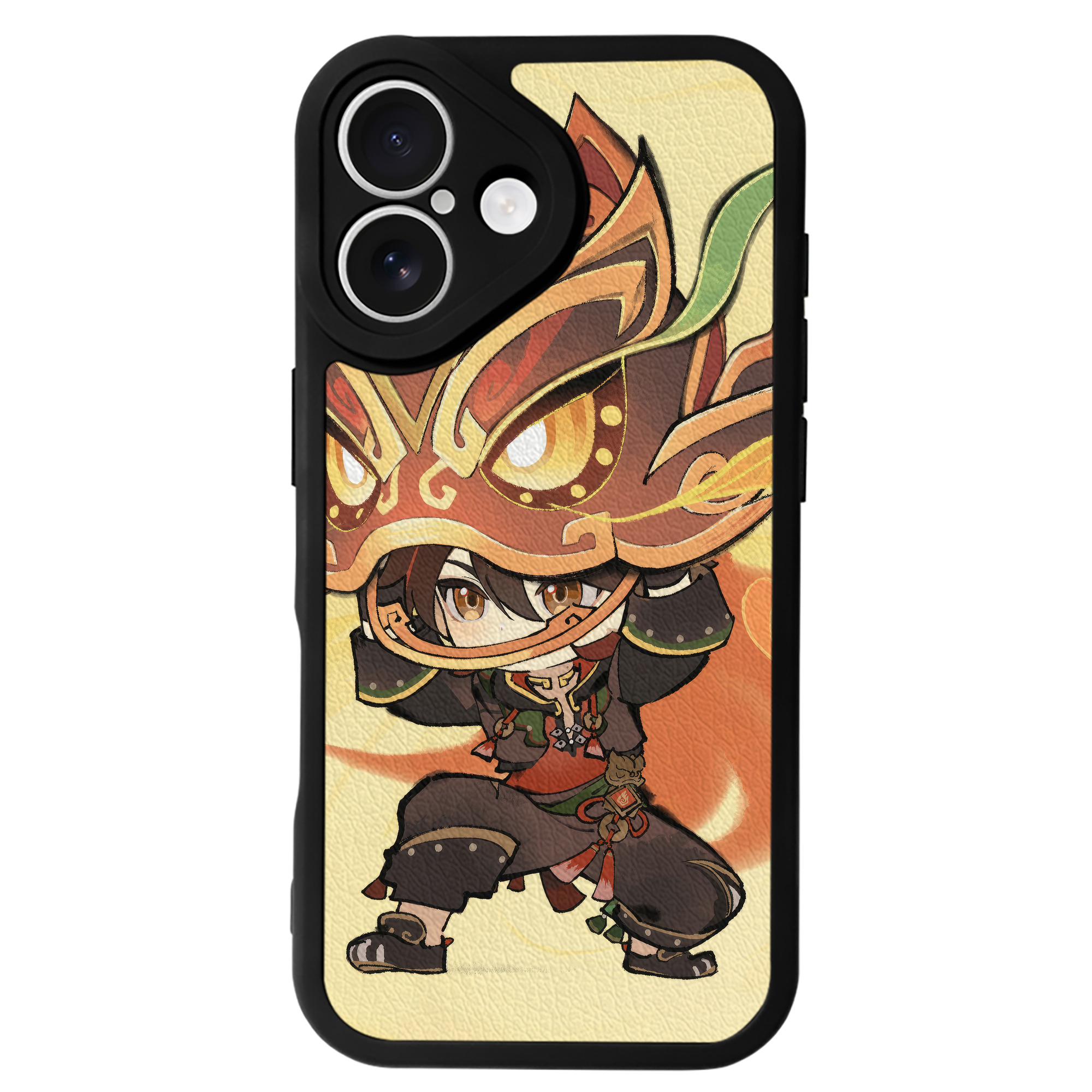げんし神 genshin 【iPhone 16シリーズ対応】シリコンスマホケース（レザー調） 材質：シリコン